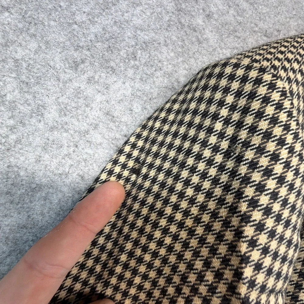 Vintage Banana Republic Blazer Safari Mens Large Houndstooth Elbow Patches USA